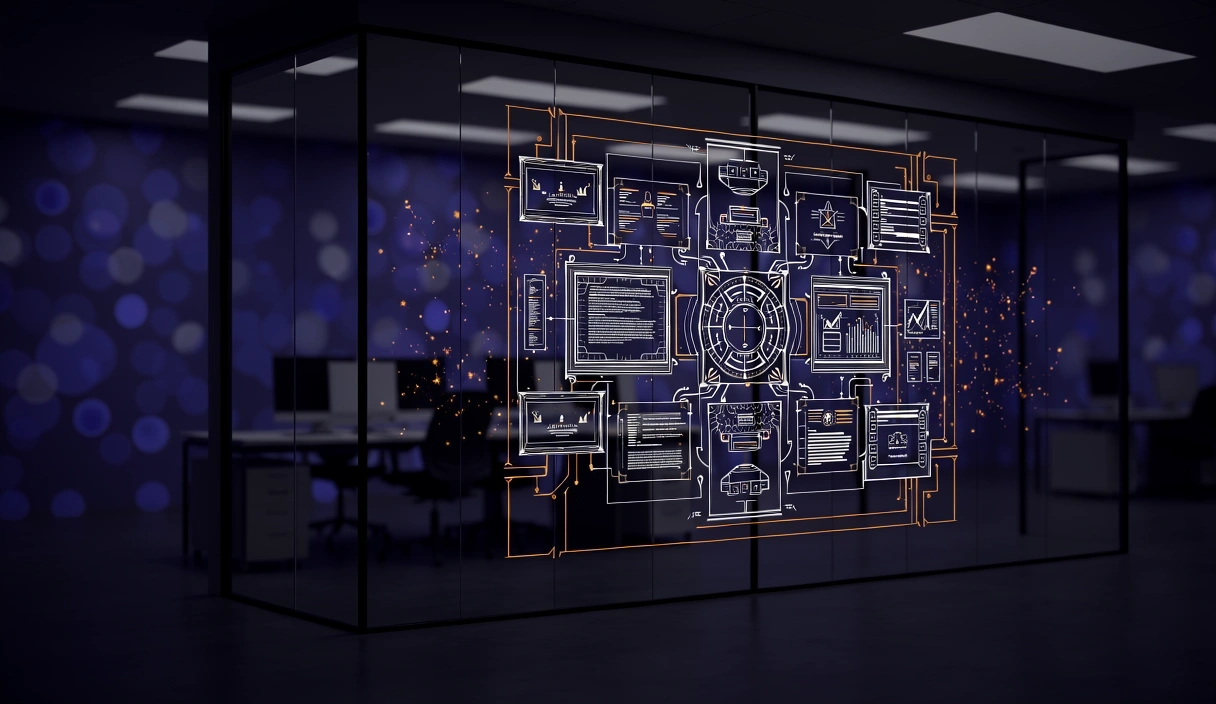 Technical drawing of portal data flow